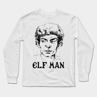 The Enigmatic Elf Man - Ink Cartoony Artwork Long Sleeve T-Shirt